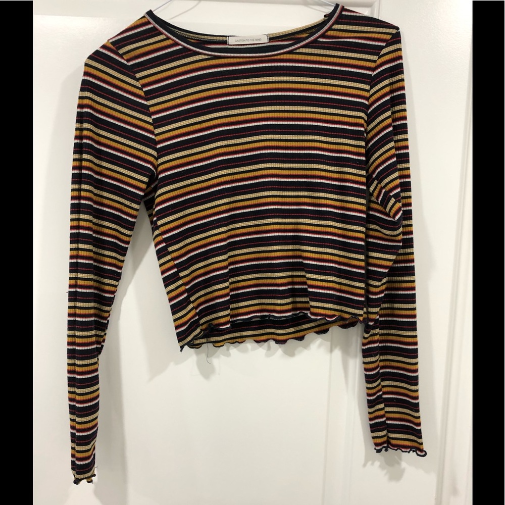 Stripped Cropped Longsleeve